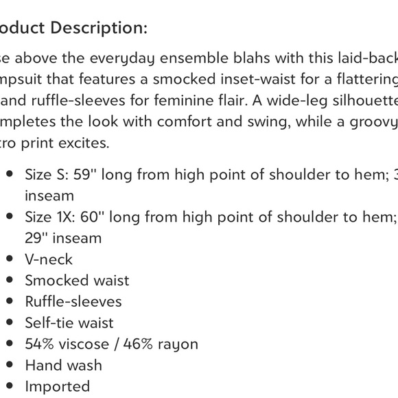 ModCloth fit-to-party wide leg jumpsuit size small - Picture 12 of 12